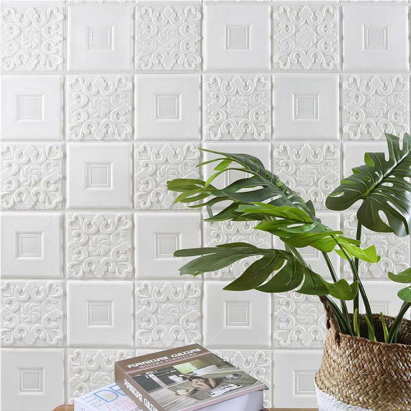 10pcs 3D Tile Brick Wall Stick - Pvc Panel Background ulasan dan harga